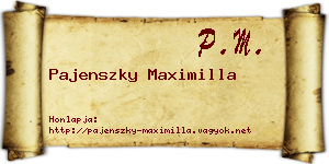 Pajenszky Maximilla névjegykártya